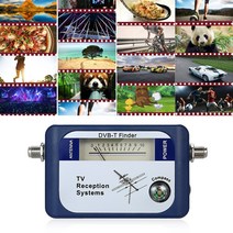 계측기 측정기 탐지기 게이지 DVB-T 디지털 위성 신호 파인더 미터 공중 지상파 TV 안테나 나침반 수신 시, 없음