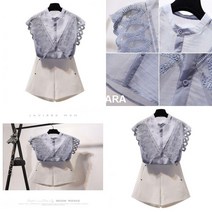 Qterra(특허브랜드) p190415369 여성 베스트 나시 블라우스 쉬폰 셔츠