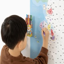 바오바론 우리나라 관광지도 여행지도 만들기 어린이 컬러링 지도
