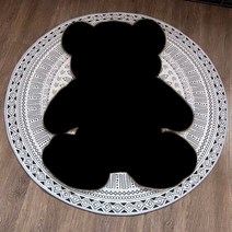 귀여운 곰돌이 털 카페트 실내 침대 옆/침실/거실 장식 카페트