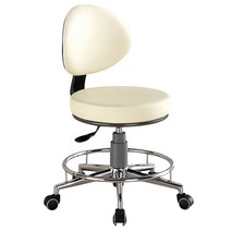 베드스토리 원형보조의자 시술미용의자 바퀴의자 스툴체어 AS-303 보조의자, 아이보리