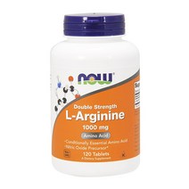 나우푸드 아르기닌 L-ARGININE 1000mg 120 TABS 테블릿 혈액순환 펌핑 헬스 보충제 부스터, 1개