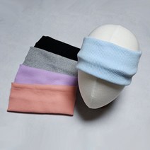 잇츠스토어 파스텔 일자 골지 와이드 헤어밴드 5종세트