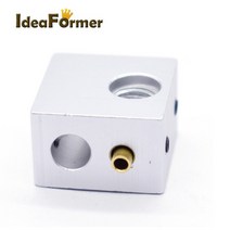 히터 블록 E3D V5 V6 MK7 MK8 MK2 MK10 Volcano PT100 CR10 2 IN 1 OUT 알루미늄/황동 3D 프린터 압출기 Hotend J 헤드 용 개