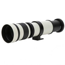 420-800mm F8.3-16 수동 초점 줌 렌즈 - 망원 렌즈 - 2X 텔레 컨버터 포함 - 원거리 촬영 용 - 니콘 F 마운트 카메라 용 (흰색)