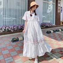 [세인트이브] 1188 잔꽃가든 러블리 롱플레어 원피스