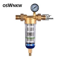 호환용 커피머신 워터 필터 정수 OSWNKW-05 자동 역류 Prefilter 수동 회전 스크러빙 전체 집 침전 물 40um, DN15 2