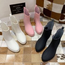 비슈즈장마철신발여자비올때신발 빅사이즈레인부츠 비올때신발 시골장화 패션장화 슈즈 여자 어른 비 장마신발 1W90595F