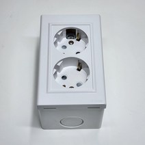 PVC 노출박스+ 매입 스위치 콘센트 셋트 노출형 스위치 콘센트 피스포함, 14.PVC노출박스+안전커버형2구 콘센트셋트