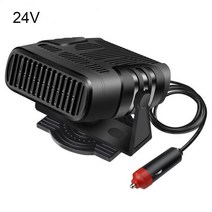 충전 손난로 2In 1 Portable Electric Car Heater Heating Cooling Fan Warmer Wind Defrosting Black ABS, 02 24v
