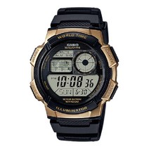 카시오 정품 CASIO 시계 AE-1000W-1A3V / AE-1000W-2A 월드타임 군인시계 우레탄밴드