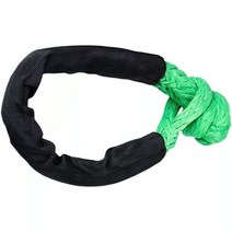 자동차 견인고리 합성 오프로드 트레일러 밧줄 1/2inch x 22 인치 소프트 걸쇠 38000 파운드 자동차 ATV 복, 03 1 Pack Green