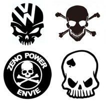 바이크 해골 스티커 스컬 데칼 모음 할리 데이비슨, NO.9, 블랙