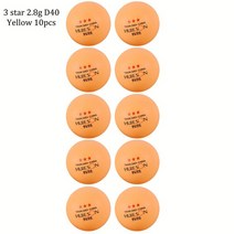 테니스공 테니스 볼Huieson 10 개 새로운 소재 테이블 테니스 공 40mm 직경 2.8 그램 3 스타 ABS 플라스틱, 04 Yellow 10