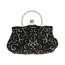 구슬 새틴 파티 가방 여성