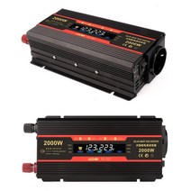 자동차 인버터 자동차 인버터 12 V 220V 정현파 전원 1500W/2000W/2600W 변환기 USB EU 소켓 볼트, 01 2000W-12V