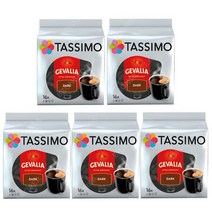타시모 게발리아 다크 아메리카노 1팩(16캡슐) X 5개 원두 캡슐 커피, 상세페이지 참조
