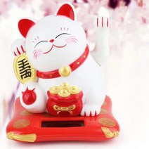 인테리어 소품 기발한아이디어상품 수입 gold feng shui money cat maneki neko beckoning cat 일본 럭키 부 cat waving arm cat, 하얀