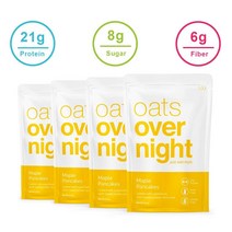 Oats Overnight 오트오버나이트 오버나이트 오트밀 오나오 메이플 팬케이크 2.7oz(77g) 16팩, 1개