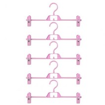 센스이동식행거 시스템옷행거1단 유용한 옷걸이 5 개 친환경 빨래 집게 이동식 공간 절약 재사용 가능, 04 분홍색