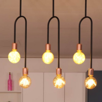 LED 레인 6등 팬던트 조명 블랙 화이트