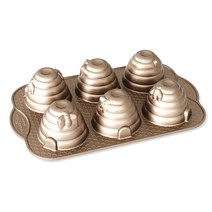 Nordic Ware Cakelets 벌집 팬 1개 골드 3570473212