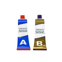 파손유리복구액 2pcs a + b 금속 수리 접착제 슈퍼 접착제 철강 자동 라디에이터 물 탱크 특수 누출 플러깅 용접 접착제 2050g, 50 그램