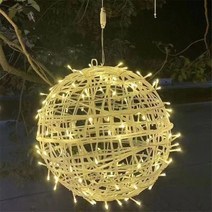 크리스마스 조명 트리전구 무드등 야외 LED 등나무 공 문자열 20 30cm 아니 플러그 요정 갈 랜드 파티 웨딩 홀리데이 정원 장식, 02 Diameter 30CM, 05 웜 화이트
