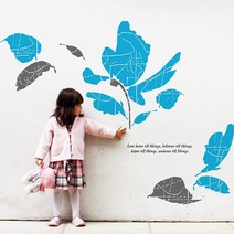 유리에붙이는스티커 나비도꽃이었다 반-A타입 시트지스티커
