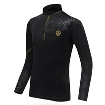 낚시방 아티누스AT-638 고밀도냉감집업티셔츠, 블랙