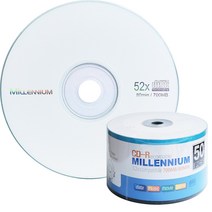 밀레니엄 CD-R 700MB 52배속 100장(50장벌크 2개), 밀레니엄 CD 100장벌크