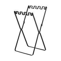 야마자키 접이식 쓰레기봉투 거치대 분리 수거함 수거대 블랙 7909, 쓰레기봉투 & 쇼핑백 스탠드