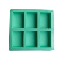 비누만들기 비누키트6캐비티 사각형 실리콘 금형 비누 DIY 수제 초콜릿 비스킷 케이크 장식 베이킹 공예, 01 013 green