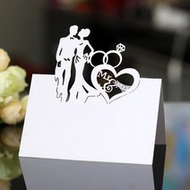 신부와 신랑 이름 장소 카드 DIY 테이블 좌석 메시지 인사말 베이비 샤워 생일 파티 웨딩 장식 50 개, [01] White