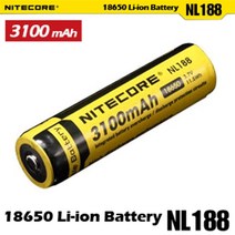 나이트코어 18650 배터리 충전지 NL188 3100mAh, 본상품선택