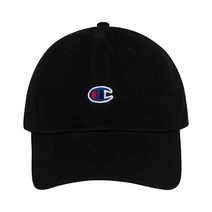 Champion 아메리타지 볼캡 모자 사이즈 조절 스트랩 다크 블랙, One Size
