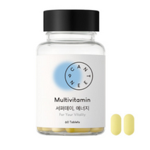 서퍼데이 에너지 멀티비타민 미네랄 활력 원기 피로회복 면역력 고함량 종합비타민 영양제 60정 1개월, 1개