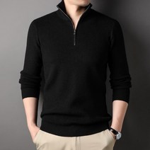 머슬핏니트 남자니트브랜드 커플니트브랜드 럭셔리 풀오버 남성 터틀넥 니트 스웨터 빈티지 블랙 점퍼 20