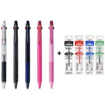 제트스트림 3색 볼펜 0.38mm, $투명 + 리필 4종, 1세트