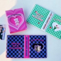 포토카트 콜렉트북 포카북 포카 폴라로이드 엽서 보관 40장 3컬러 [Photo Card Envelop Collector Book 40 Sheets 3 Colors], 핑크하트(Pink-Heart)