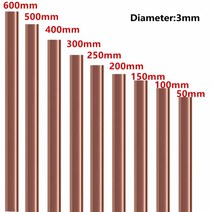 3mm 직경 구리 라운드 막대 막대 밀링 용접 금속 가공 50-500mm 길이 순수 구리 막대 유연한 전도성 내구성, 100mm_6