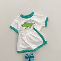 (당일발송)여름 베이비 리버 상하세트 돌전 돌후 아기선물 신생아옷 아기외출복귀염 앙증맞은 세젤귀 선물