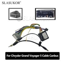 9 인치 안드로이드 자동차 크라이슬러 그랜드 보이저 5 2011 2012- 2015 닷지 캐러밴 2008-2020 프레임 플레이어 빌리지 키트 케이블, Canbus Cable