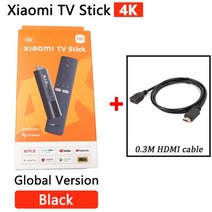 Xiaomi-Mi TV 스틱 4K 안드로이드 11 HDR 쿼드 코어 2GB 8GB 블루투스 와이파이 구글 어시스턴트 글로벌 버전 5.0, [02] standard mi 4k stick, [04] add hdmi cable