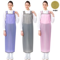 예경 기능성 줄무늬 우레탄 H형 방수 앞치마_대, PO-0736/대/분홍색(반투명), 1개
