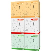 BLS959613 팝업 곽휴지크리넥스 정사각티슈 100매x6개 100콤비 먼지없는각티슈