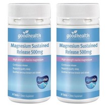 Good Health 굿 헬스 마린 마그네슘 서스테인드 릴리즈 500mg 60정 2팩 굿헬스