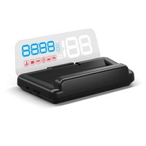 HUD 헤드 업 디스플레이 자동차 차량 속도계 c500 자동 obd2 gps eobd 앞 유리 속도 프로젝터 온보드 디지털 액세서리, 파란색