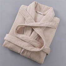 목욕가운 사우나 수영장용 여성 흰색 면화 남성용 대형, 여성 m, 카키색 옷감