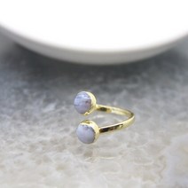 전갈반지 이중 보석 천연 amazonite 블루 레이스 마노 타이거 아이 선스톤 조정